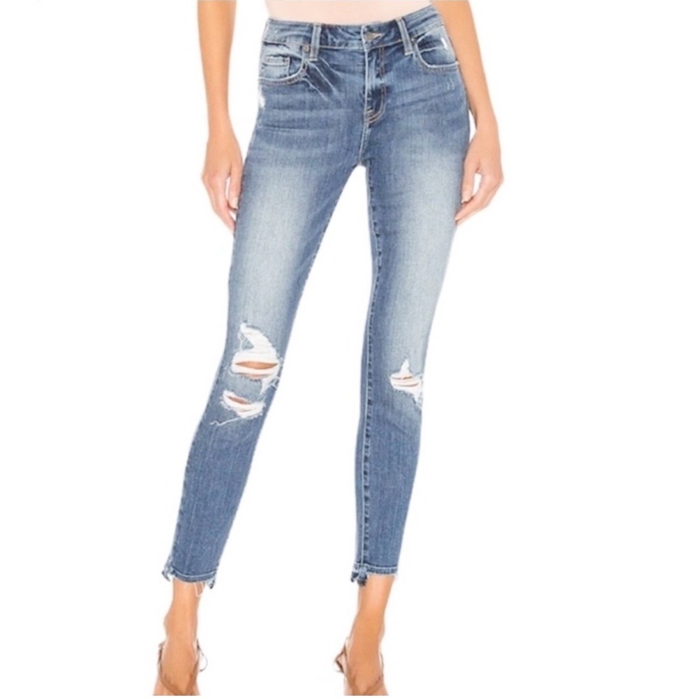 PISTOLA Mid Rise Light Blue Distressed Skinny Jeans Sz 26